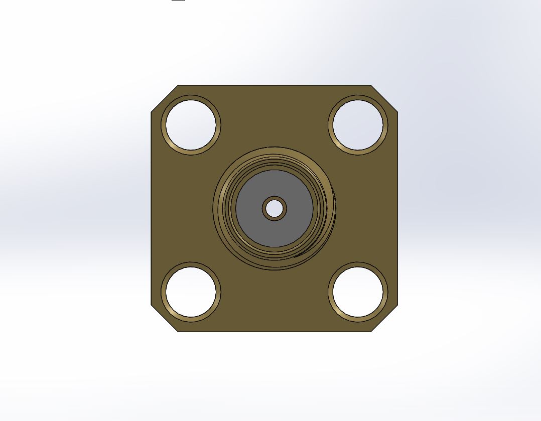 SMA 4孔法兰18 GHz连接器
